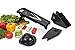 Professional 5 Blade Mandoline V Slicer by Ubesto | Premium Stainless Steel V Blade for Super Sharpness | Includes 2 BONUS Silicone Chopping Mats & Detailed Instructions (BLACK)