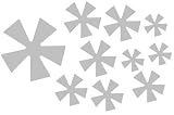 Silver Asterisk Bicycle Reflective Reflector Sticker Decal