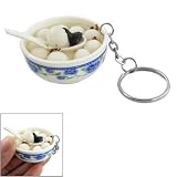 Como Plastic Fragrant Glue Pudding Bowl Pendant Split Keyring