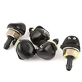 uxcell ヘッドライトワッシャー スプレーノズル　プラスチック　金属 カー自動車用　ブラック　5個入り