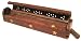 Wooden Coffin Incense Burner - Five point Star Brass Inlays - Storage Compartment
