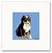 Bernese Mountain Dog Breed Ready-to-Frame Print: Bernese Mountain Dog Sitting