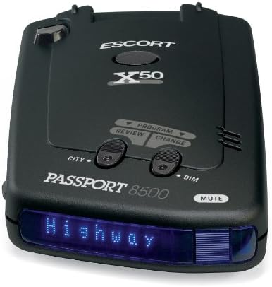 Escort Passport 8500X50 Black Radar Detector, Blue Display