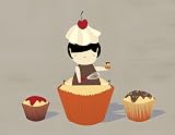 Oopsy daisy Little Cupcake Girl Wall Art 18x14