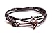 BE.YOU. Anchor Bracelet Company - Stainless Steel Gilded Anchors Genuine Rope Weave - Best Men's Bracelet Fashion & Style - Brown Cord & Bronze Anchor