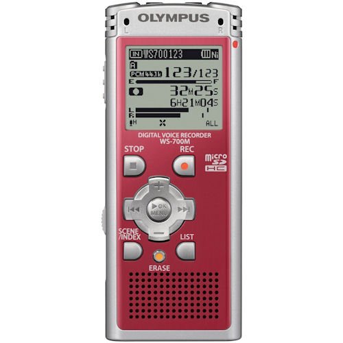 Olympus WS-700M Digital Voice Recorder 142630 (Red) On Sale