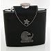 Choppers Leather/Stainless Steel Biker Alcohol Flask