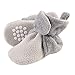 Luvable Friends Unisex Baby Cozy Fleece Booties, Neutral Gray Light Gray, 0-6 Months