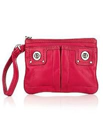 Marc by Marc Jacobs Large Totally Turnlock Wristlet Clutch Bag Cranberry Field