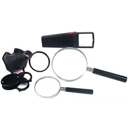 5X 10X 15X Eye Loupe Magnifying Glasses 5 Coin Tools