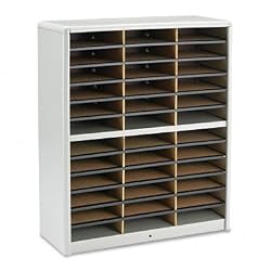 Safco Products Value Sorter Literature Organizer, 36 Compartment, Gray (7121GR)