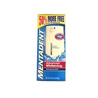 Mentadent Advanced Whitening Refreshing Mint Toothpaste with Baking Soda and Peroxide 50% More 5.25 oz (148.8g)