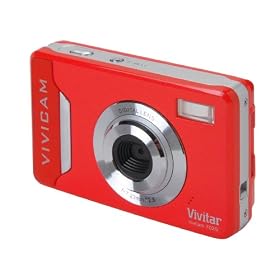 Vivitar Vivicam 7025 7.0 Megapixel Digital Camera - Red (7MP, 2.4" Screen, 4x Zoom, Anti-Shake)