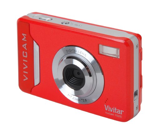 Vivitar Vivicam 7025 7.0 Megapixel Digital Camera - Red (7MP, 2.4