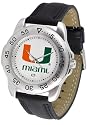 Miami Hurricanes Leather Sports Watch