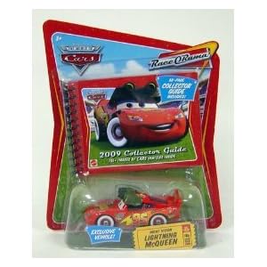 Disney / Pixar CARS Movie 2009 Collector's Guide with Exclusive 1:55 Die Cast Night Vision Lightning McQueen