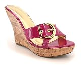 CRISS-CROSS BUCKLE WEDGE