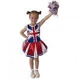 Christys Dress Up Great Britain Cheerleader Costume (3 - 5 Years)