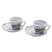 Alice in Wonderland 8oz Cups & Saucers set/2