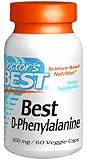 Doctor's Best Best D-phenylalanine (500mg), Vegetable Capsules, 60-Count