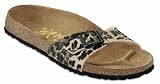 Papillio By Birkenstock Womens Madrid Birko-Flor, Leopard Classic Brown Ankle Strap Sandal 133473