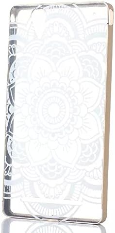 PIZU Aluminum Metal Frame Gold Bumper Case with Acrylic Back Plate Cover Colorful Painted Pattern Case for Sony Xperia T2 XM50H Lotus