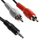 Mono 2Rca Male to 3.5 mm Stereo Cable 1.5 meter laptop pc audio to Tv