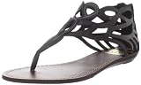DV by Dolce Vita Women's Adyn Thong Sandal,Black Leather,7.5 M US