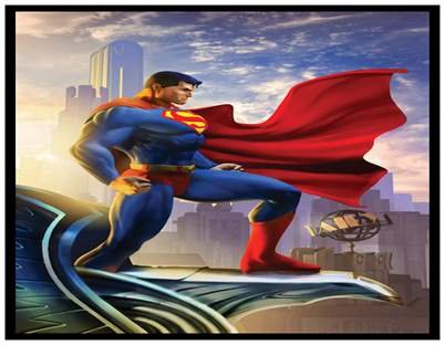  Postcard: SUPERMAN (Watching Over Metropolis)