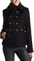 Coffee Shop   Junior's Military Coat,Ink,Medium