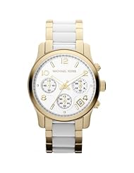 Michael Kors Runway Gold Tone White Two Tone Womens Watch - MK5742
