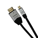HORIC HDMIマイクロケーブル 3.0m タイプDオス-タイプAオス シルバー HDM30-041MCS