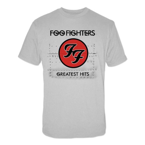 Mens Foo Fighters Greatest Hits Grey 5016Tscpm Medium T-Shirt