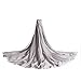 Ysiop Women 100% Silk Solid Scarf Oversize Sunscreen Shawl Infinity Beach Wrap