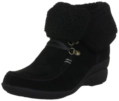 Hush Puppies Women's Kindle Hiker_fc Black Waxy Fur Trimmed Boots ...