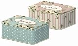 Katie Alice Cottage Flower Set of 2 Rectangular Stacking Cake/Biscuit Tins