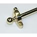 New England Collection Ball Finial Bracket 100% Brass Carpet Rod with 36