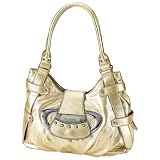 Gold Purse with Flap Closure