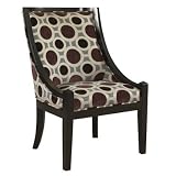 Powell Mulberry & Grey High Back Accent Chair, 20-1/2 Seat Height