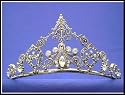 Antique Silver Cast French Style Tiara 2" Hgh