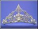 Antique Silver Cast French Style Tiara 2" Hgh