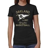 NCAA Oakland Golden Grizzlies Ladies Pennant Sport Junior's Tri-Blend T-Shirt - Black (Small)