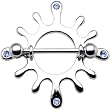 Solar Blue Gem Splash Nipple Shield