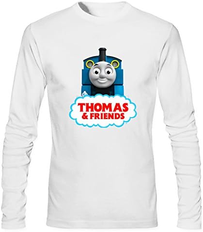 Henryoo Boy's Thomas The Tank Engine &amp; Friends Long Sleeve Cotton T Shirt white XL