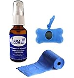 Leba III Dental Spray for Dog Pet Cat Tartar Remover + 20 Pet Dog Waste Poop Bags + Dispenser FREE