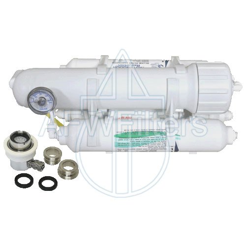 Best Cheap 4 Stage Mikro Alpha Portable Reverse Osmosis (RO) Water Filter System with 100 GPD Membrane and Pressure Gauge (Removes Fluoride)