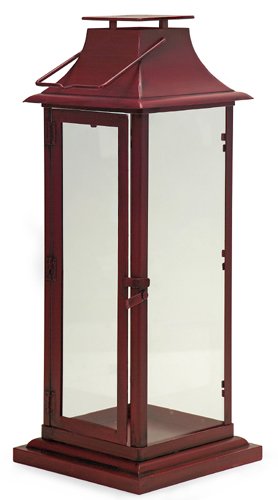 19 Tall Red Pillar with Handle