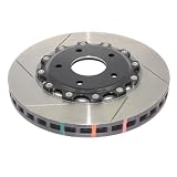 DBA DBA5067BLKSL 5000 Series Slotted Black Hat Left-Hand Fully Assembled Disc Brake Rotor (Front, Vented) - Piece of 2