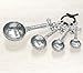 4 Pewter CROSS Measuring SPOONS set Kitchen ganz