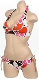 Cute Orange Pink Multi Color Halter Top Style 2 piece Bikini Swimsuit Tie Side Bottoms Bathing Suit